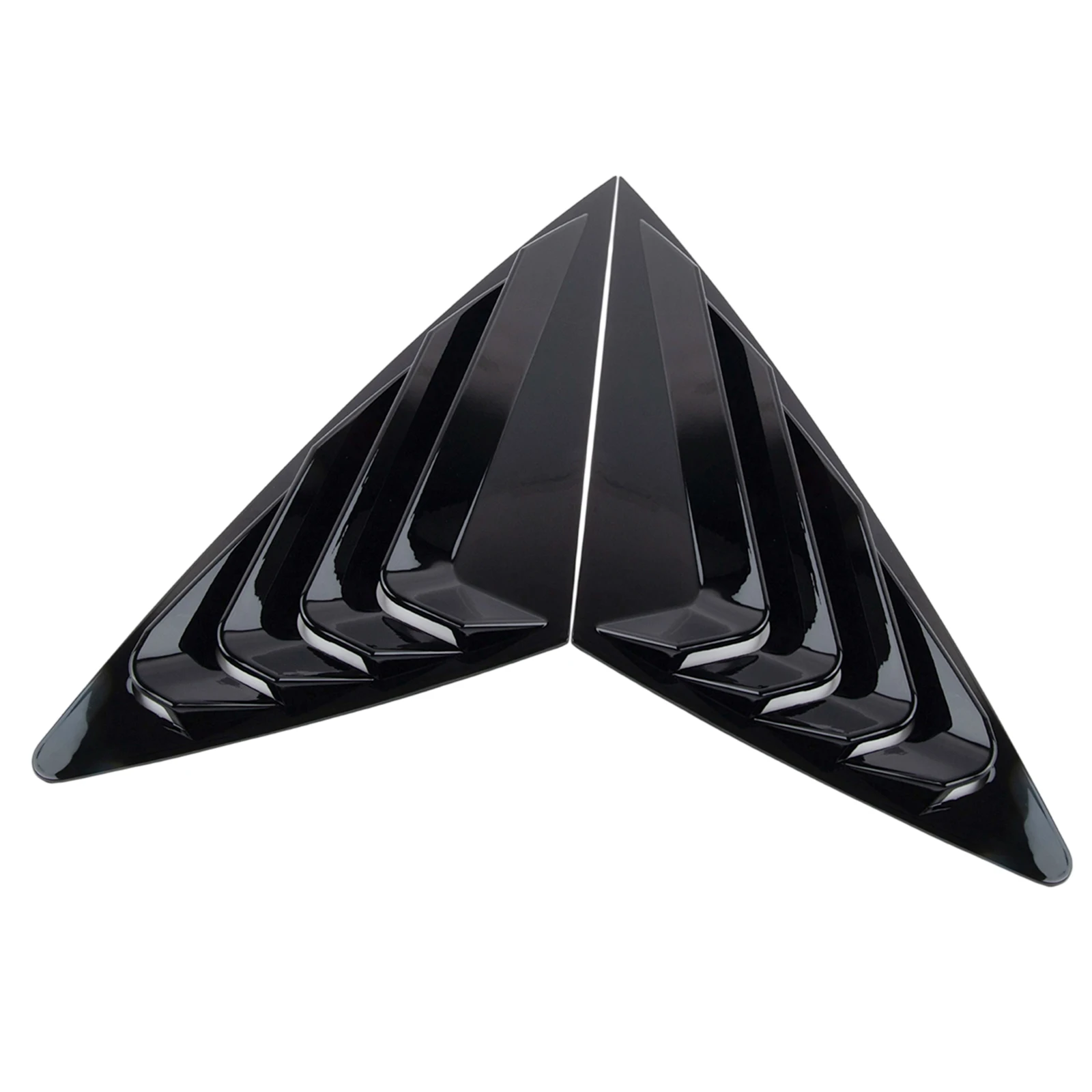 

Декоративные накладки на боковые окна (жалюзи) 2019-2024, глянцевый черный цвет, идеальная совместимость, пластик, имитация карбона, вентиляционные