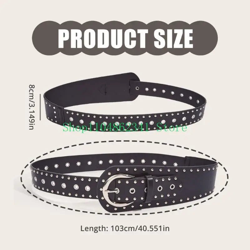 5ASD حزام الخصر للسيدات من المألوف بوشر بانك بانك سدودة حزام زخرفي