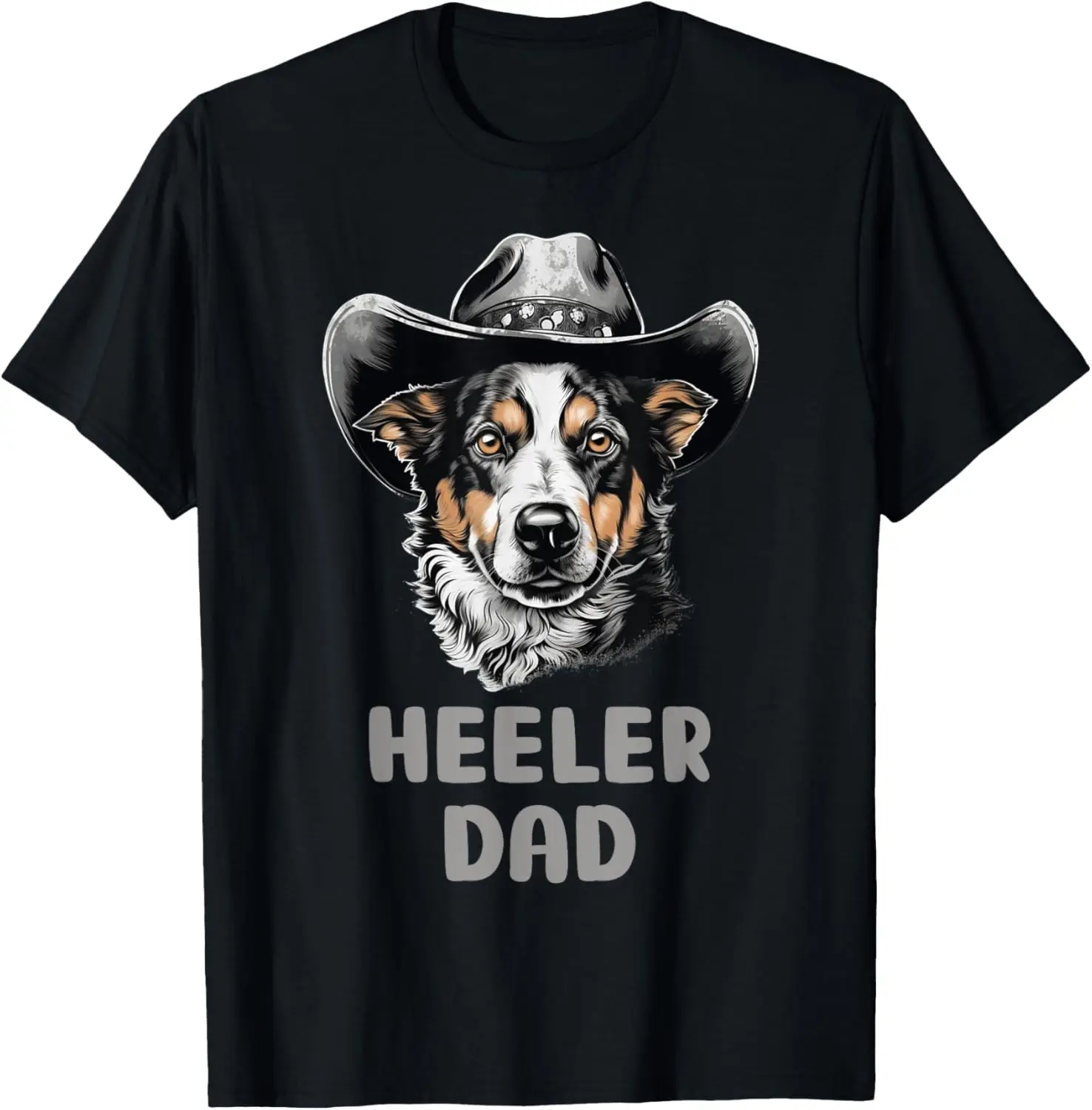 Cute Australian Cattle Dad Dog Lover Gift Funny Heeler Owner T-Shirt