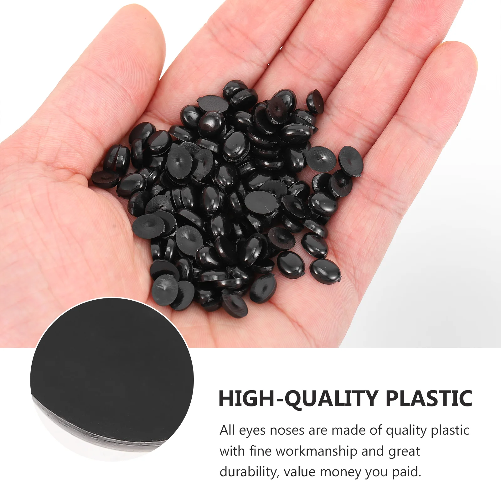 500 Pcs Craft Eyes Toy Toys Plastic DIY Accessories for Crafts Black Safety