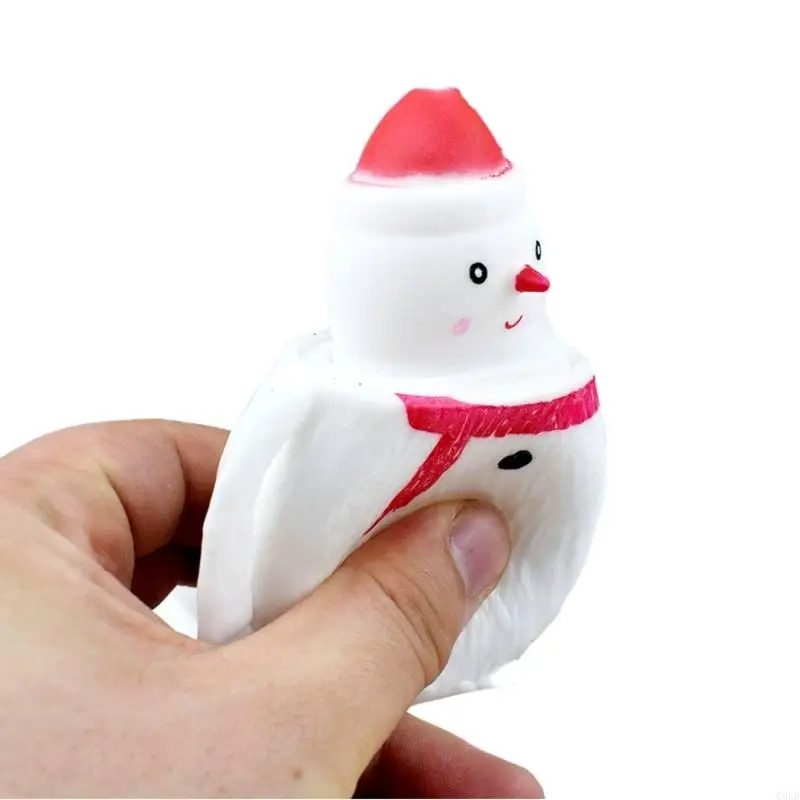 920L 3PCS Squeeze Toy Christmas Santa/Snowman Novelty Popup TPR Fidgets Squeezable Toy Kids Office Desktop Novelty Toy