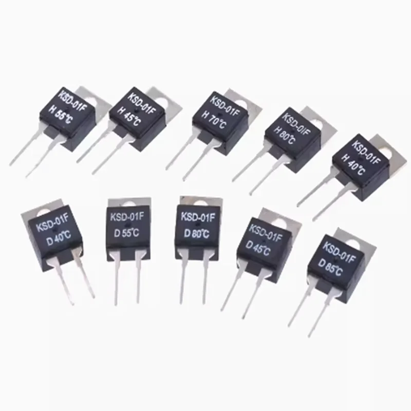 5pcs KSD-01F Temperature Switches Normally Open H And normally Closed D 40 degrees - 130 degrees