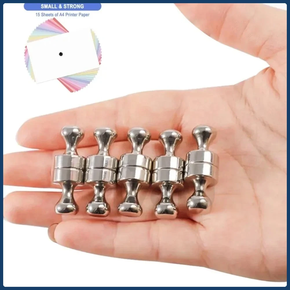 Super Strong Neodymium Magnetic Pushpins Sucker Thumbtack Durable Steel Magnet Push Pin for Refrigerator Whiteboard 5-12pcs