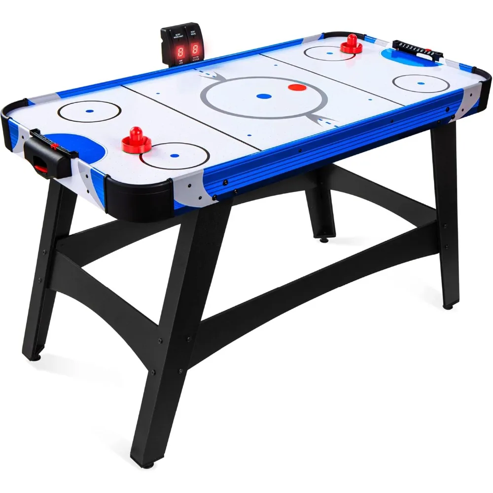 Air Hockey 58in Mid-Size Arcade Style Air Hockey Table for Game Room, Home, Office W/ 2 Pucks 2 Pushers, Digital LED Score Board