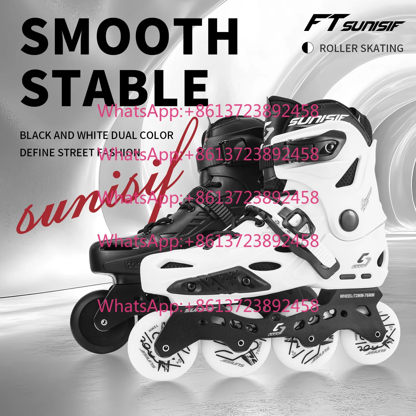 Professional Outdoor Inline Flat Flower Roller Skates Men Women Students 4 Wheels Black Gold Cool Aluminum Alloy Frame