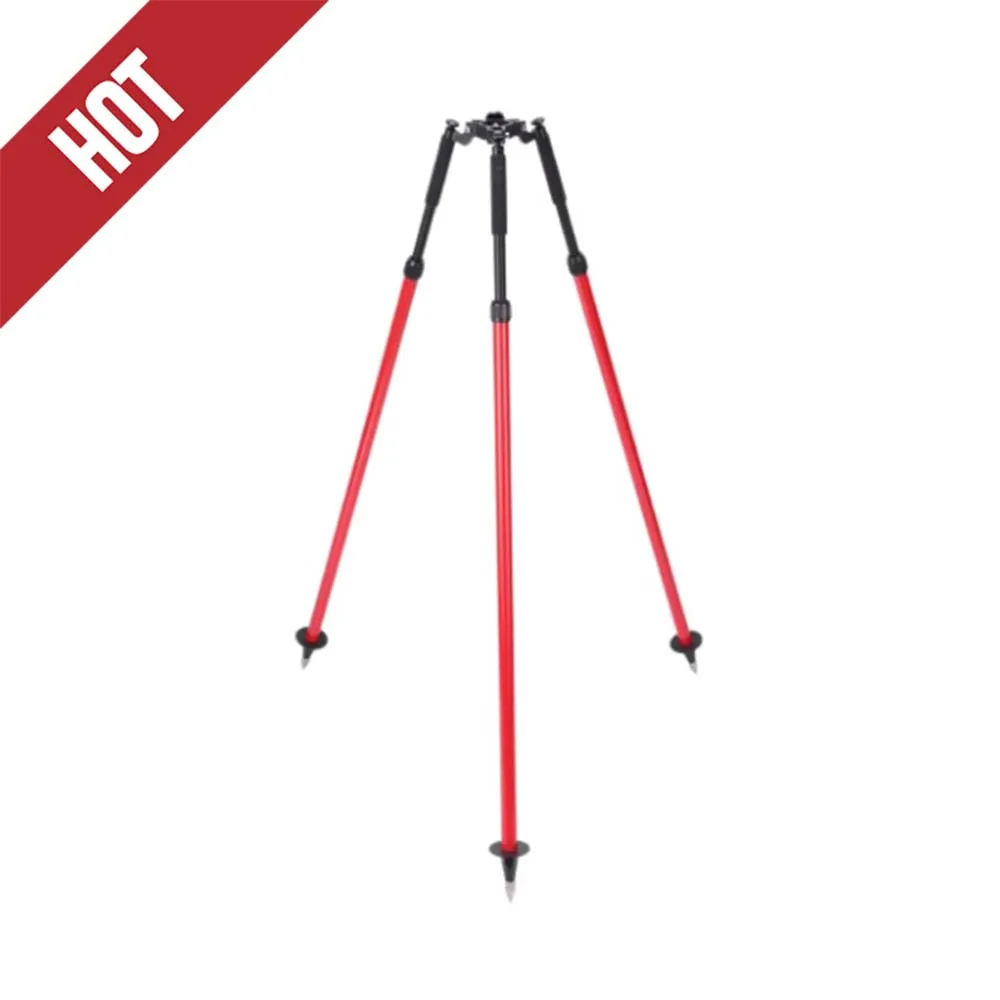 CLS33A-RD Tripod, High-quality Red Prism Pole Aluminum Measuring Tripod, Aluminum Alloy, Individually Packaged with Soft Bag