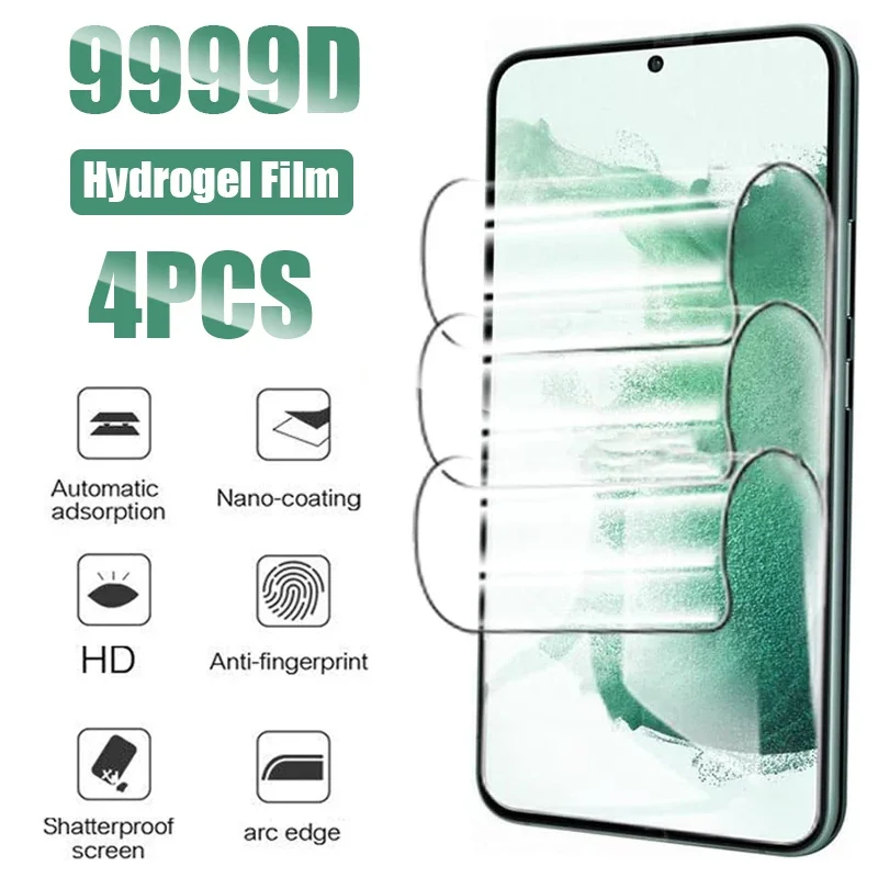 

4PCS Full Cover Hydrogel Film For Samsung Galaxy S24 S25 S23 S22 Plus S21 Ultra S20 Fe Screen Protector For Samsung A54 A55 A35