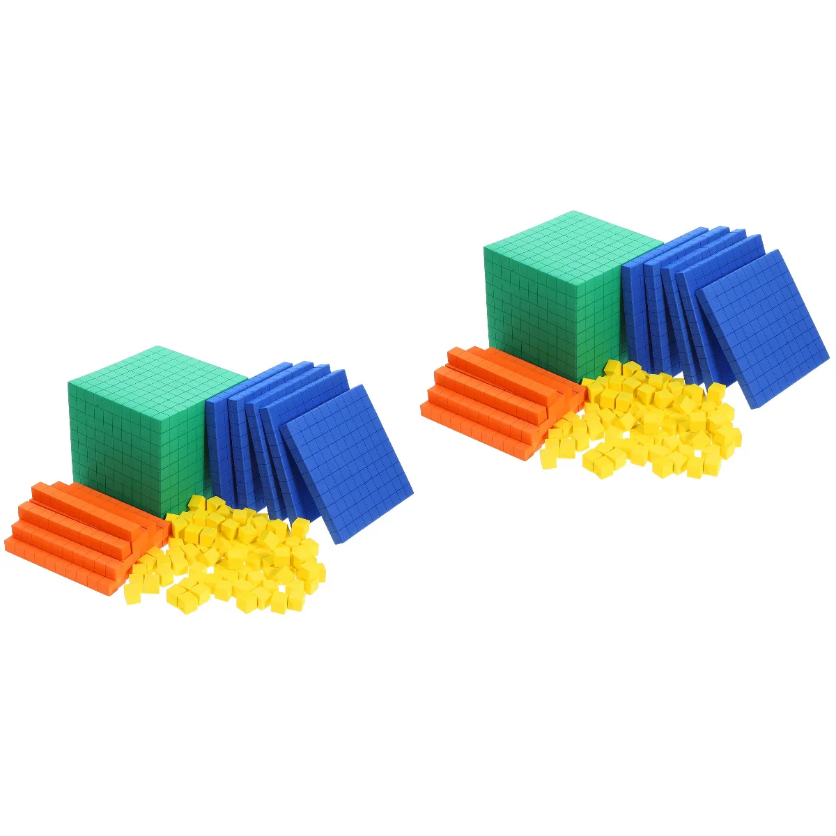 

2 Sets Math Manipulatives for Kids Plastic Count Block Educational Blocks Counting