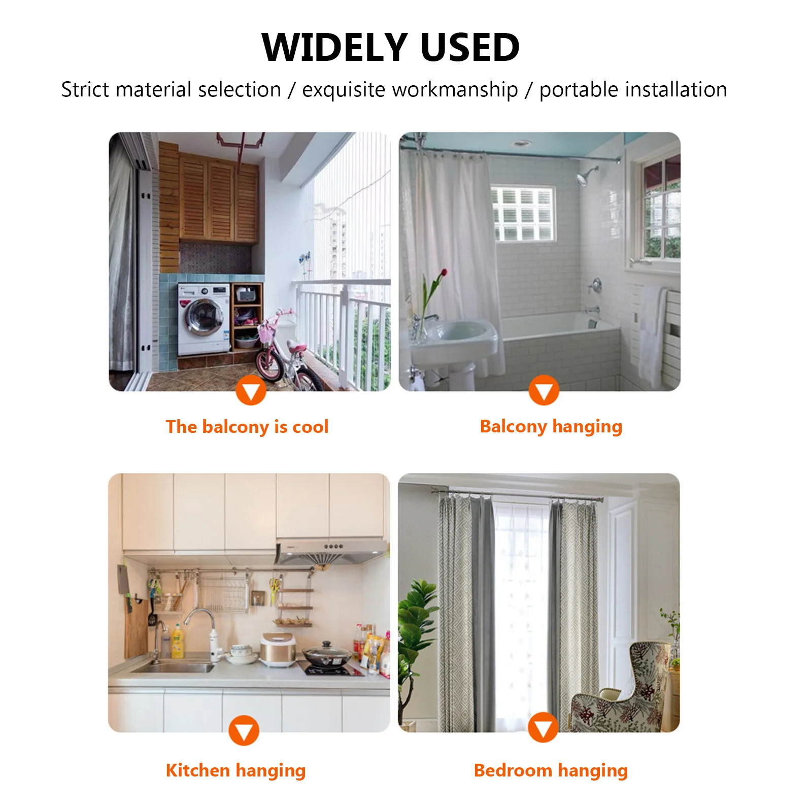 

2pcs Stainless Steel Clothes Rail Ceiling Mount Brackets Silver Heavy Duty Rust Proof Closet Shower Curtain Rod Holder Storage