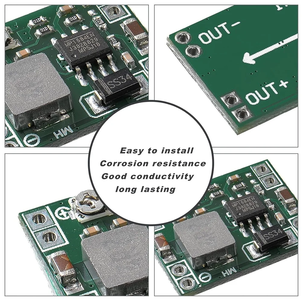 MP1584EN-Based Step Down Regulator Module Set of 6 Designed for 4.5V to 28V Input and Providing Stable 0.8V to 20V Output