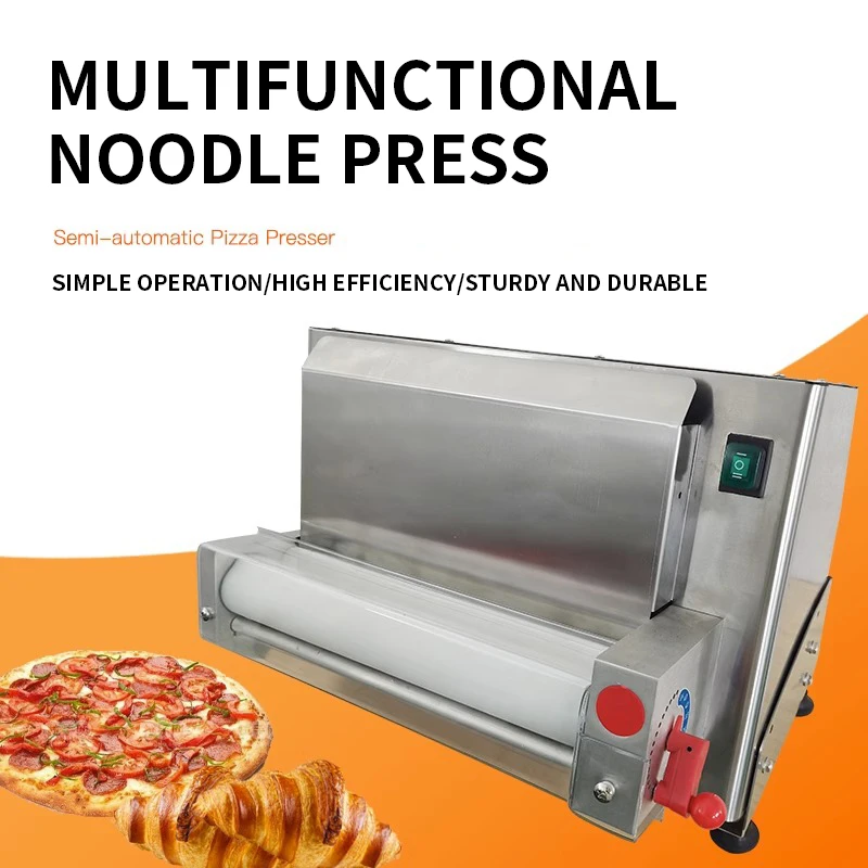 DR-5V/6V Electric Pizza Dough Roller Sheeter Machine Wall Hanging Suitable for Noodle Pizza Equipment Commercial Home 220V/110V