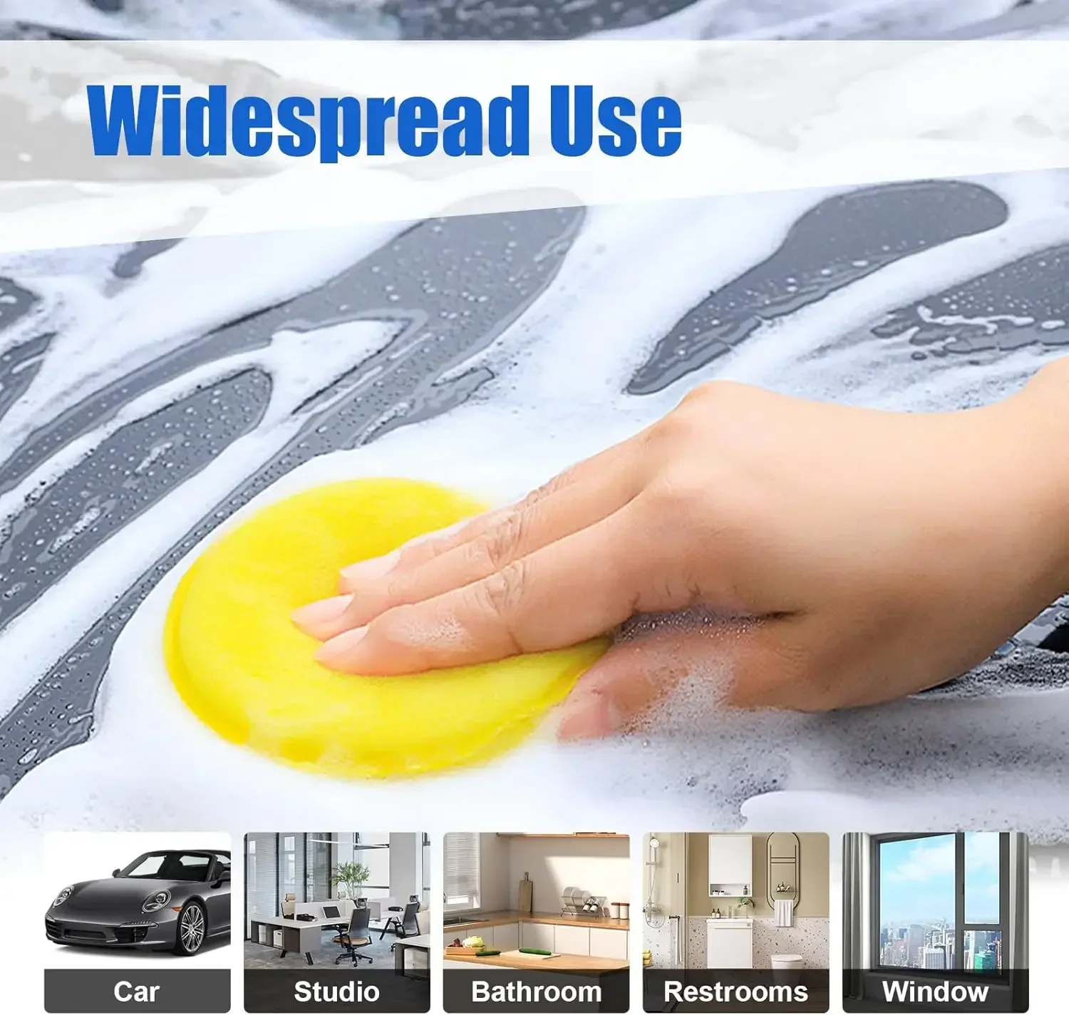 Car Wash Sponge Car Waxing Cloth Foam Wax Applicator Auto Detailing Pads Polishing Kit Vehicle Cleaning Care Supplies