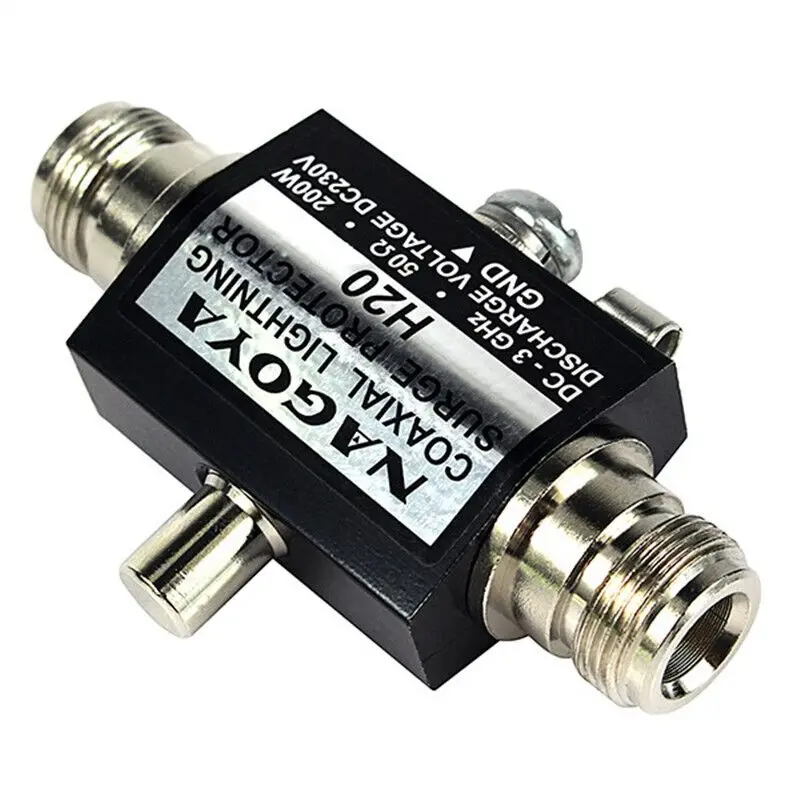 Nuevo NAGOYA H20 N tipo 200W 50 ohm 3GHz Protector de iluminación/protector contra sobretensiones de iluminación Coaxial para antena de Radio