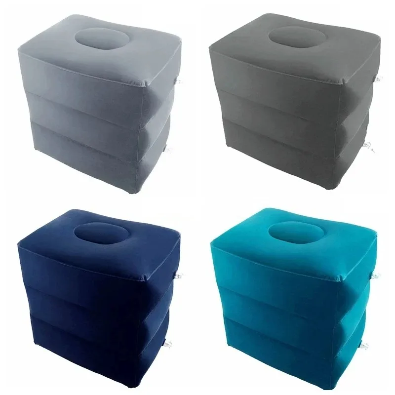 Almohada de PVC para Niños para Descansar los Pies en Aviones, Coches y Autobuses, Almohada Inflable de Viaje para Descansar los Pies