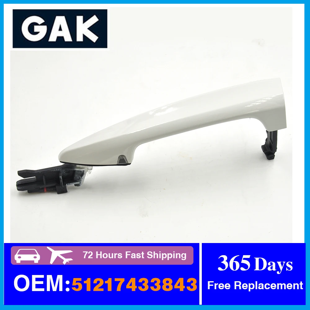 GAK Brand Left Rear Door Handle with Comfort Entry for BMW X5 F15 OEM 51217433843