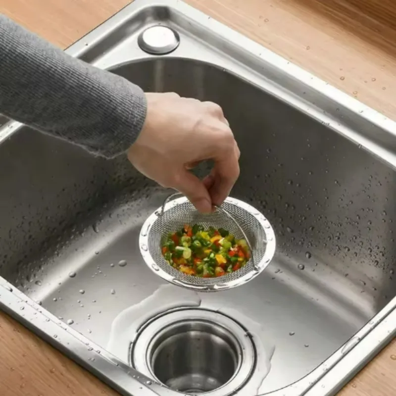 Stainless Steel Kitchen Sink Filter, Garbage Food Residue/Hair Catcher, Keep Your Bathtub 1Pc