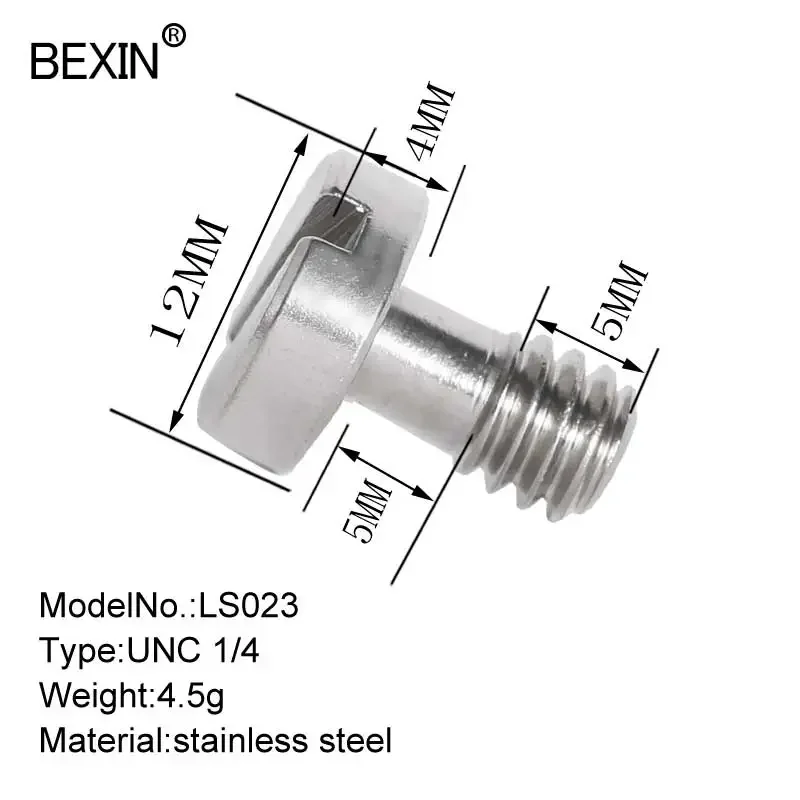 BEXIN ringless 1/4 screw is made of iron or stainless steel for Quick release plate DSLRS camera photography tripod