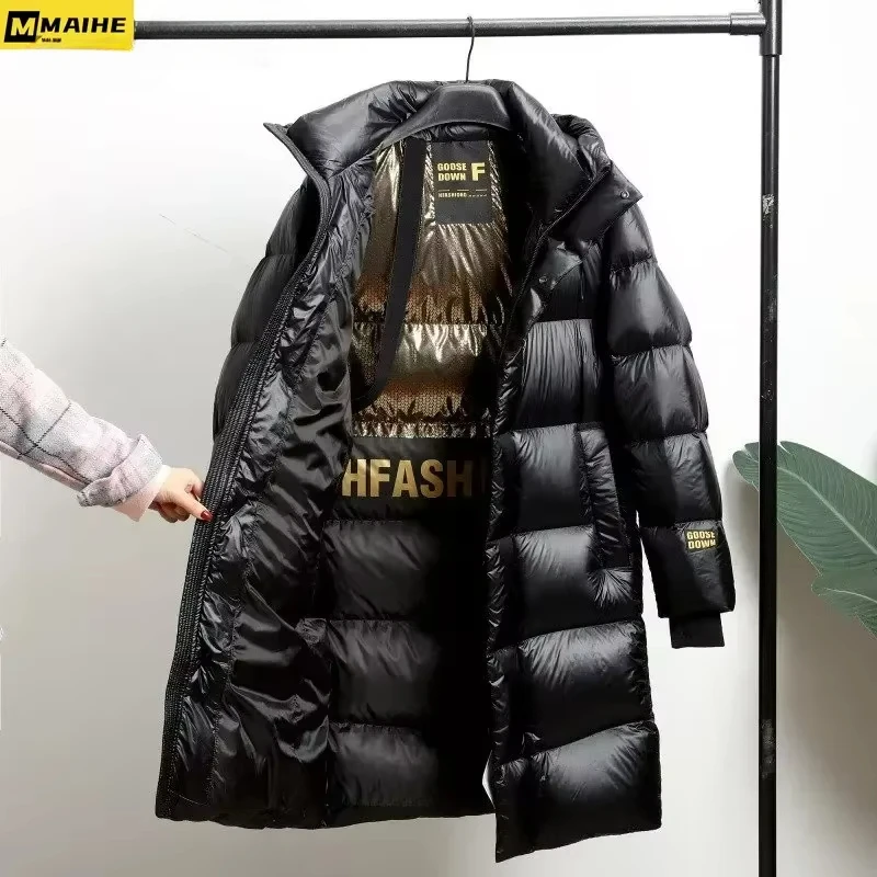 -30℃ Cold-proof Down Jackets Couple Clothing High-end 95% Goose Puffer Jacket for Women and Men Winter Warm Hooded Coats