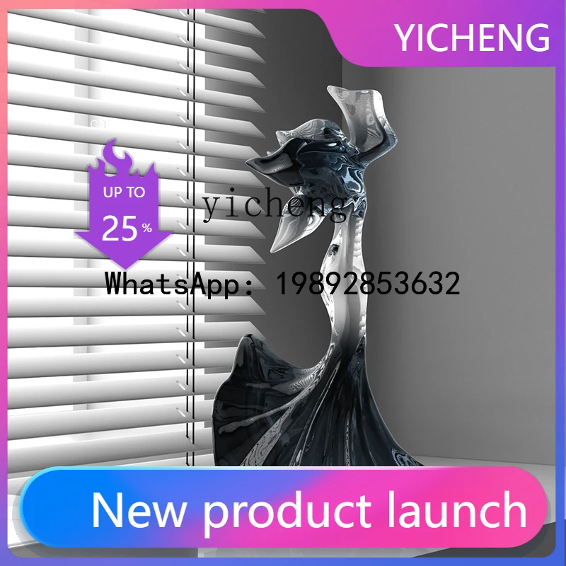 

X6 Figure Crafts Simple Transparent Sculpture Soft Decoration Living Room Cabinet Office Ornament