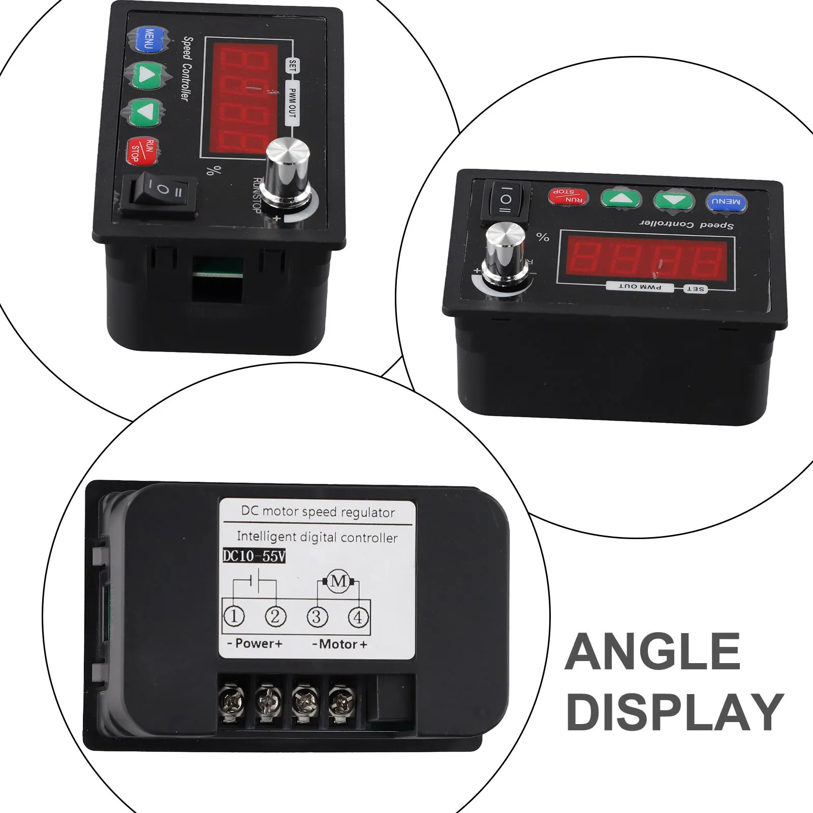 Integrated Body 12V 24V Motor Controller Current Regulation Controller Current Regulation Dual Protection Minimum Speed Limit