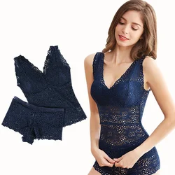 Bra Underwear Set Women Sexy Lace Push Up Bra Panty Set Ladies Wireless Wide Shoulder Intimates Lingerie Sets Soutien Gorge Bra