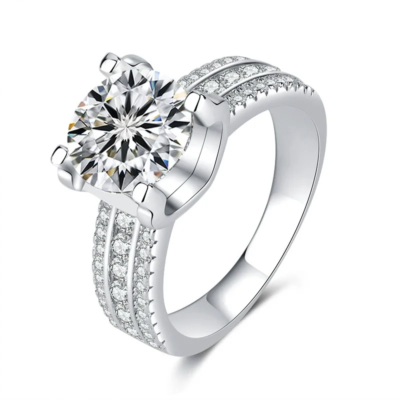 

ZFSILVER Silver 925 Fashion Fine Trendy Luxury Moissanite Design Starry Cow Head Ring For Charms Women Party Jewelry Gift QCJ083