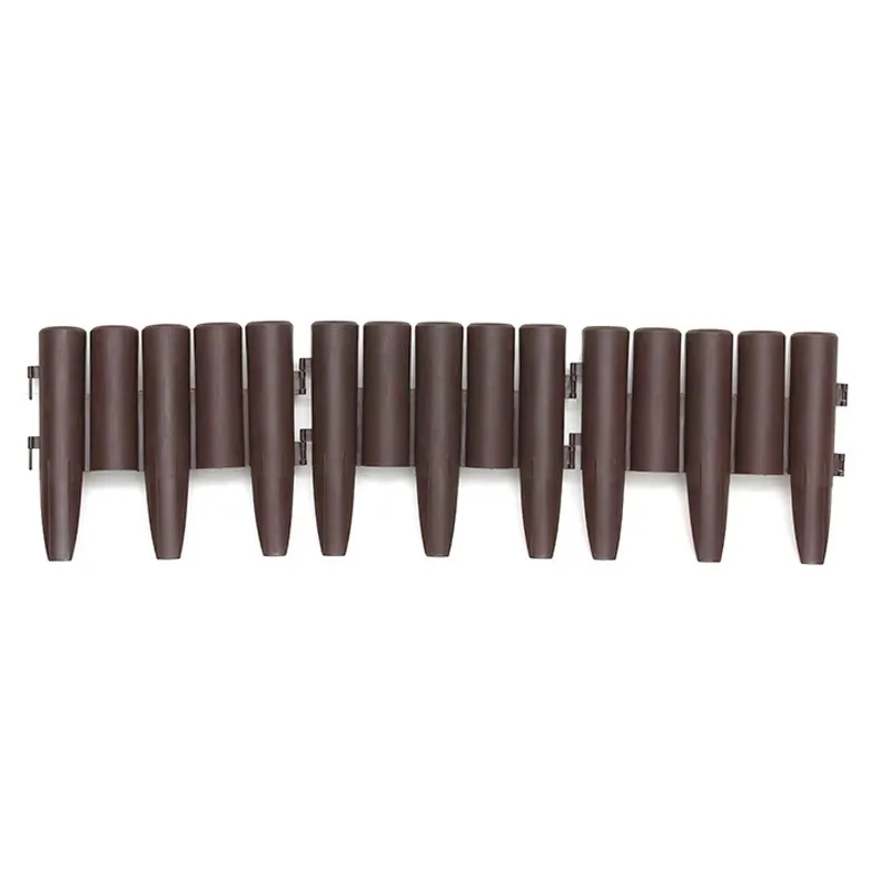 Plastic Factory 5pcs Lawn Edging Border Indoor Outdoor Garden Fence Decorative Border Simulation Wood Plastic Flower Bed Fence