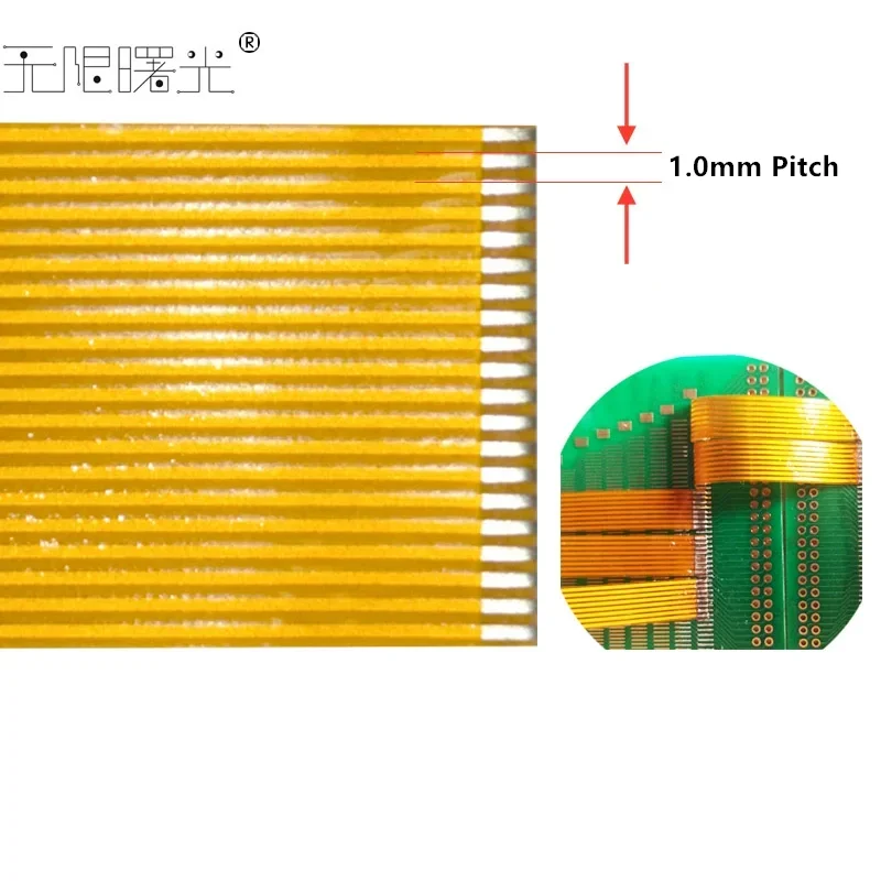 5 個黄色 FPC FFC 溶接タイプフレキシブルフラットケーブル 1.0 ミリメートルピッチ 3/4/5/6/7/8/9/10/11/12/14/16/18/20/22/24/26/28/30 ピン