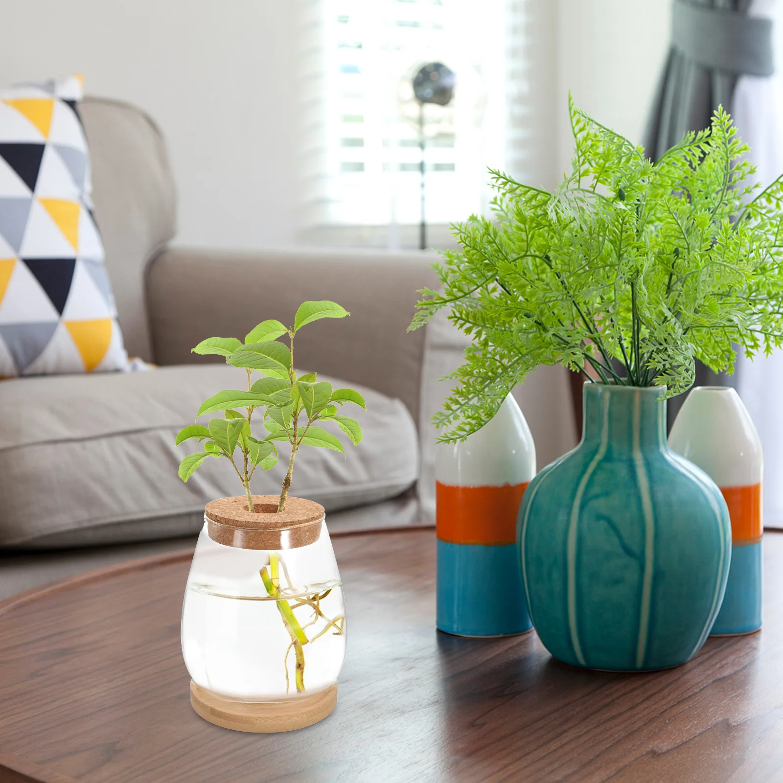 

Glass Terrarium Plant Bottle Vase L scaping Container Planter Desktop Wooden St Lid Eco Bottle Hydroponic Plants DIY Micro L