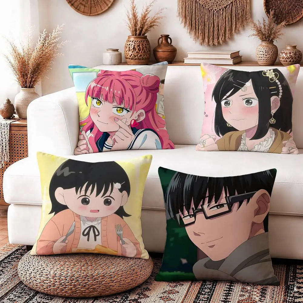 Seihantai S2 Anime Suzuki -Tani Square Sofa Pillow Cover Solid Color Living Room Home Decor Cushion Case
