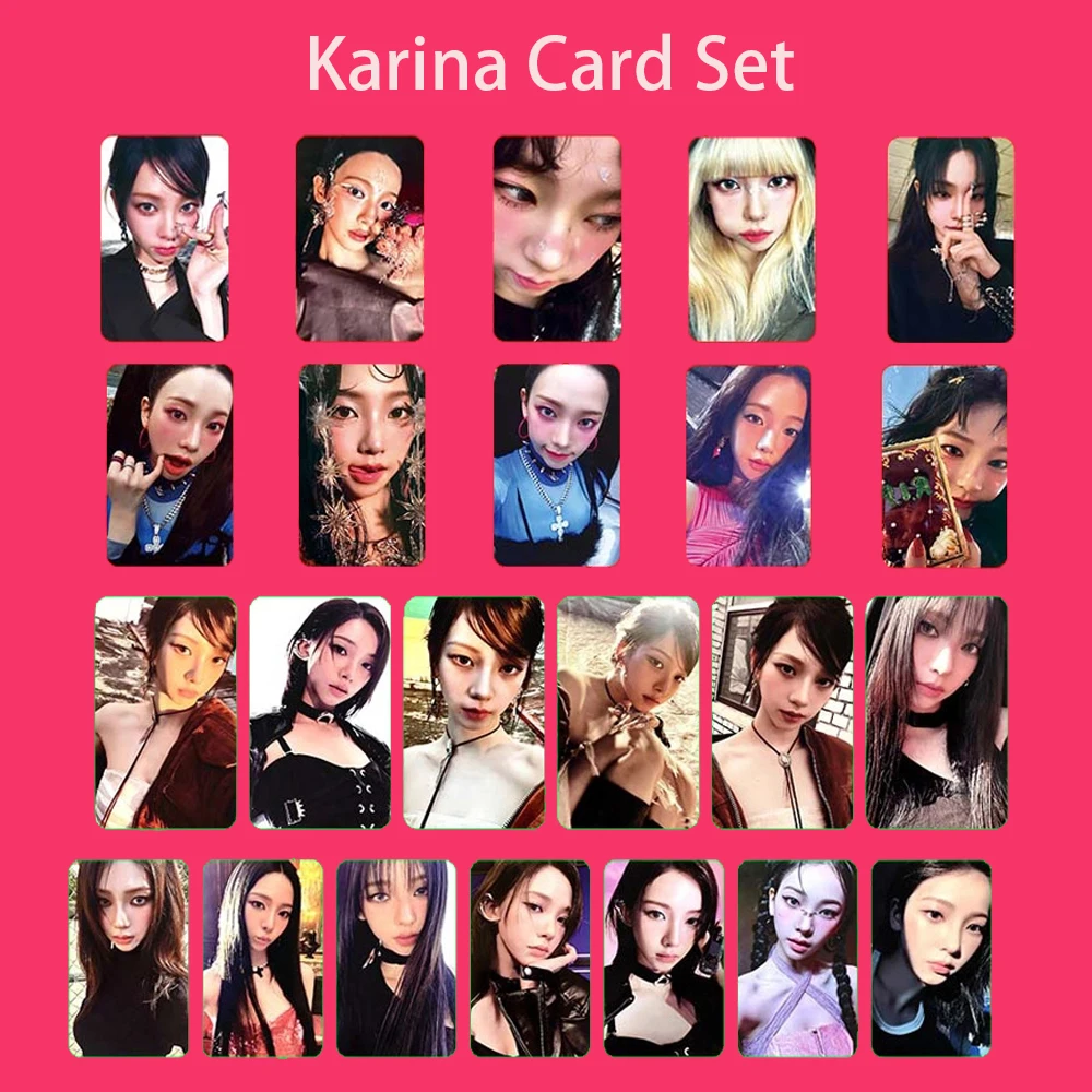 

Kpop Idols Winter Karina Personal Photocard Set Album ARMAGEDDON Card Korean Style LOMO Card NingNing Giselle Fans Collection