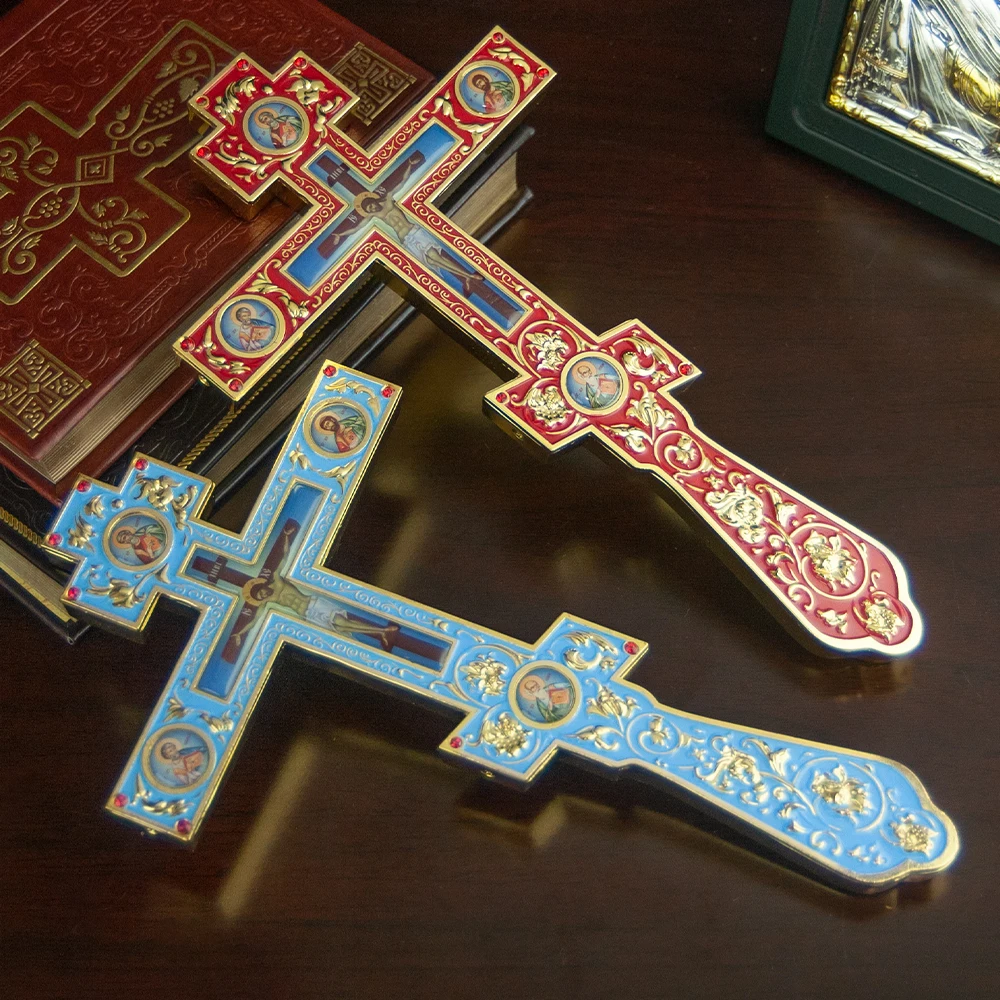 Orthodox Church Jesus Cross Decoration Religious Prayer Ceremony Cross Holding Cross Family Cross Decoration