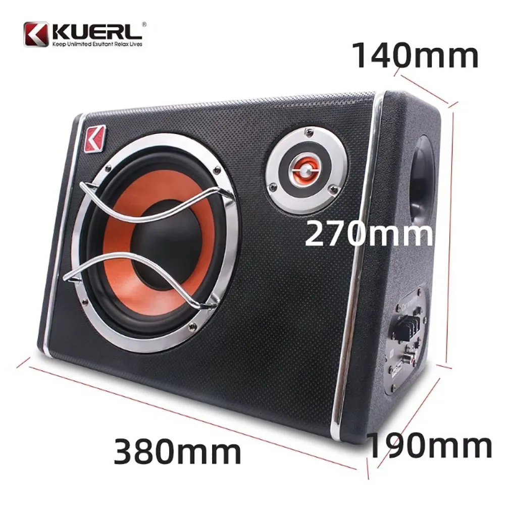 KUERL Car Subwoofer Powered 8 Inch Woofer Amplified Car Woofer in-car Subwoofer Cabinet DC12v Father's Day Gift Shocking Sound