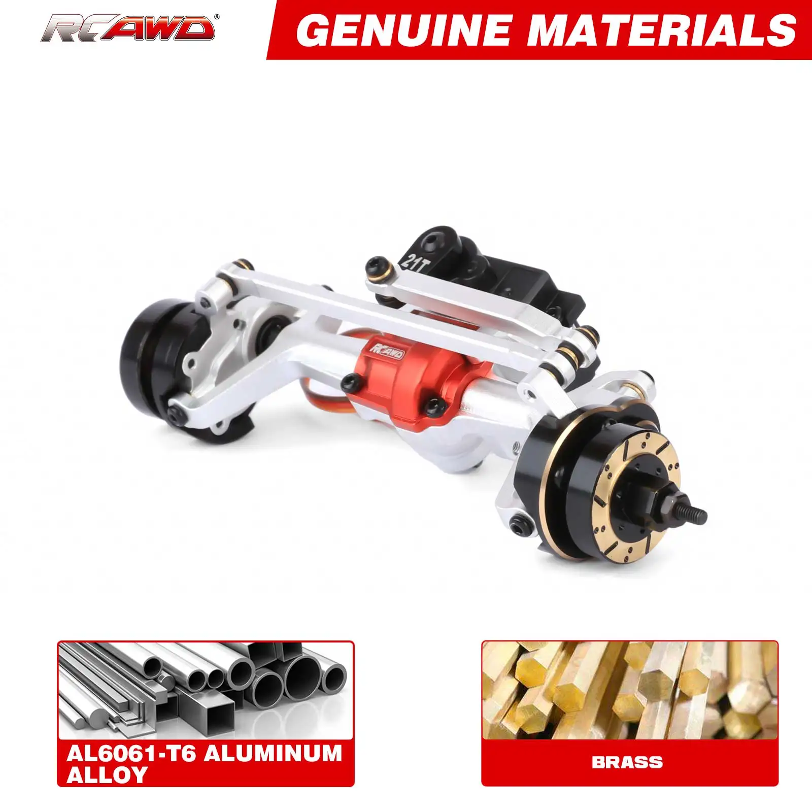 RCAWD Front Axle Extended 10MM CR-18P Portal Axles with 9g Metal Servo for HobbyPlus 1/18 CR18P Furitek Crawler Upgrades Parts