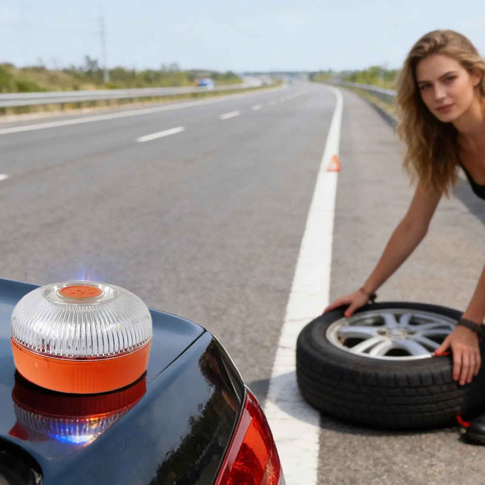 Car Warning Light Portable Waterproof SOS Driving Safety Lamp Car Warning Safety Flashing Light For Vehicles Tractor Golf Cart