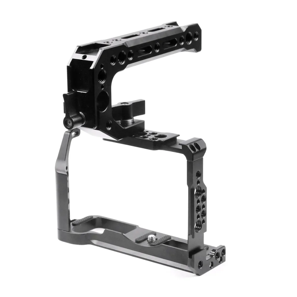 Aluminium SLR Kamera Käfig für Fujifilm X-T3 /XT3/XT2 /X-T2 DSLR Rig Schutzhülle Abdeckung mit Top griff Grip Kalten Schuh Montieren – Detail 31
