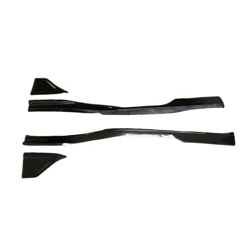 

For Ferrari F8 M Style Dry Carbon Fiber Skirt Side Spoiler Body Kit