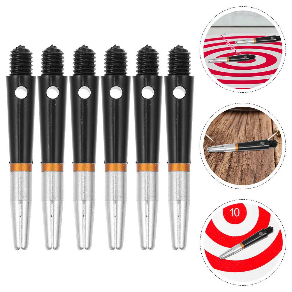 

6Pcs Portable Dart Shafts Heavy-Duty Aluminum Nylon Construction Anti-Slip Thread Reusable Stems Game Replacement Parts