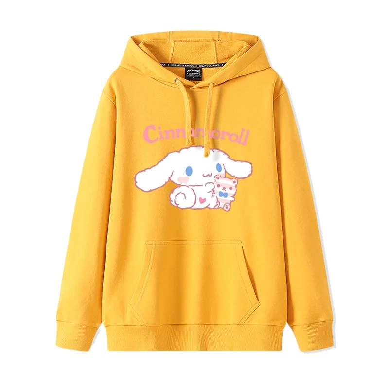 Cinnamoroll  Hooded Sweater for Women 2024 New Versatile Oversize Academy Style Sweater Coat Loose, Comfortable, and Fashionable