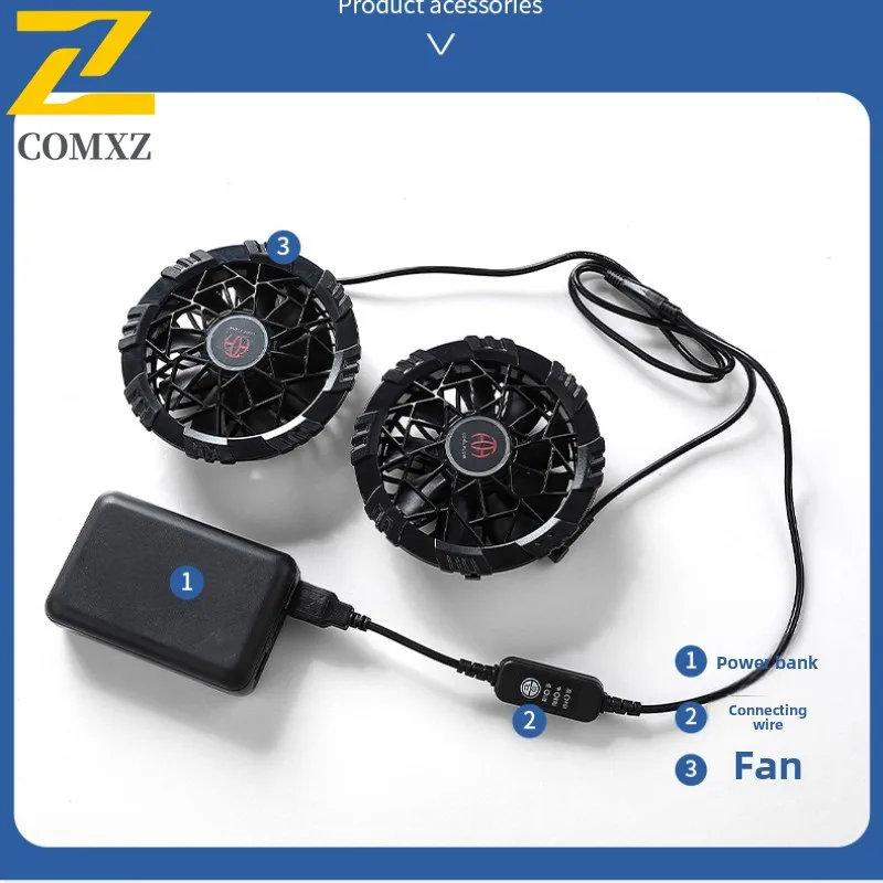 Men Summer USB Air Conditioning Clothing Outdoor High-temperature Work Cooling Clothing Electric Fan Work Clothing Long Sleeves