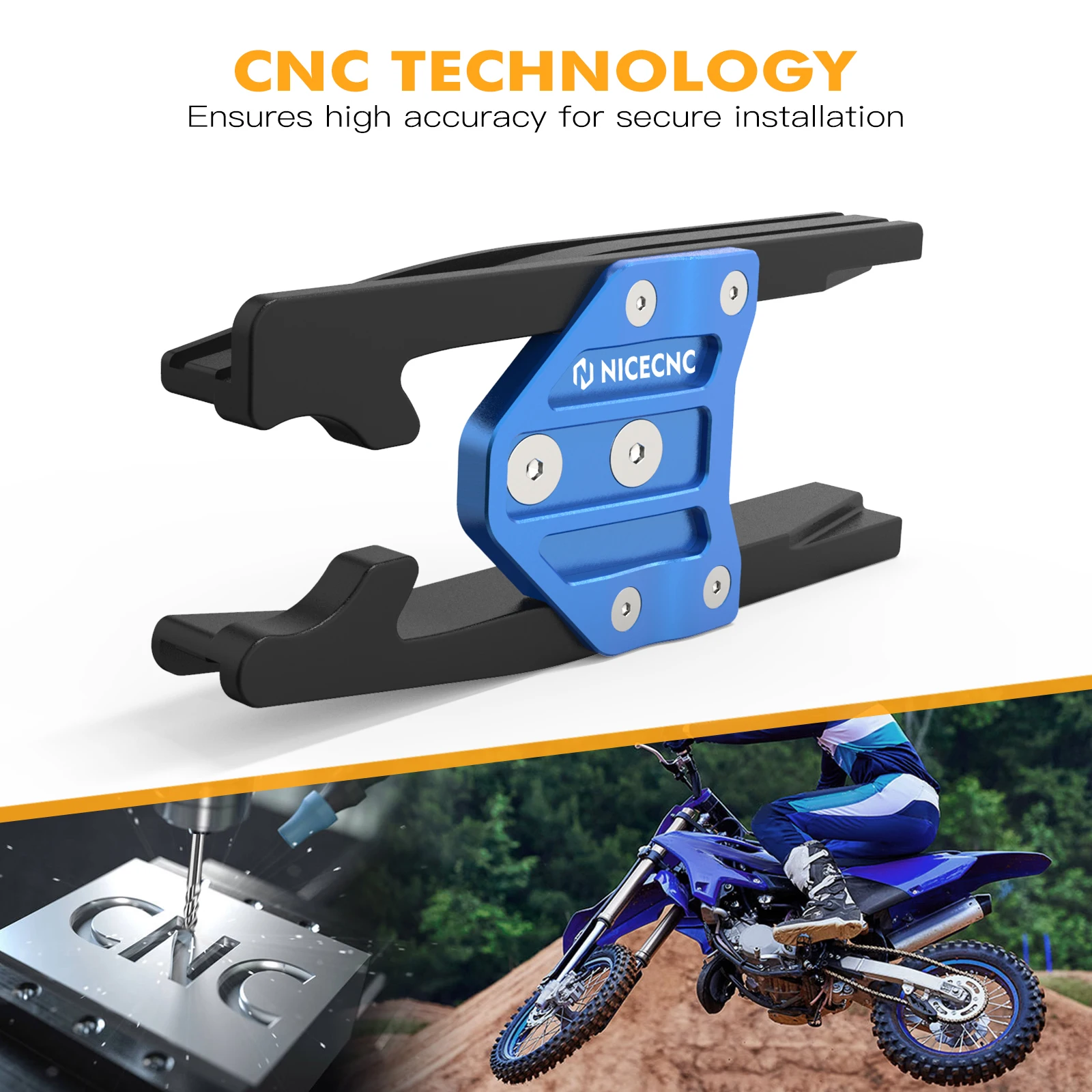 

NICECNC For Yamaha YZ85 2002-2021 2020 2019 2018 YZ 85 Team Yamaha 2011-2014 2013 Motorcycle Chain Support Guard Billet Aluminum