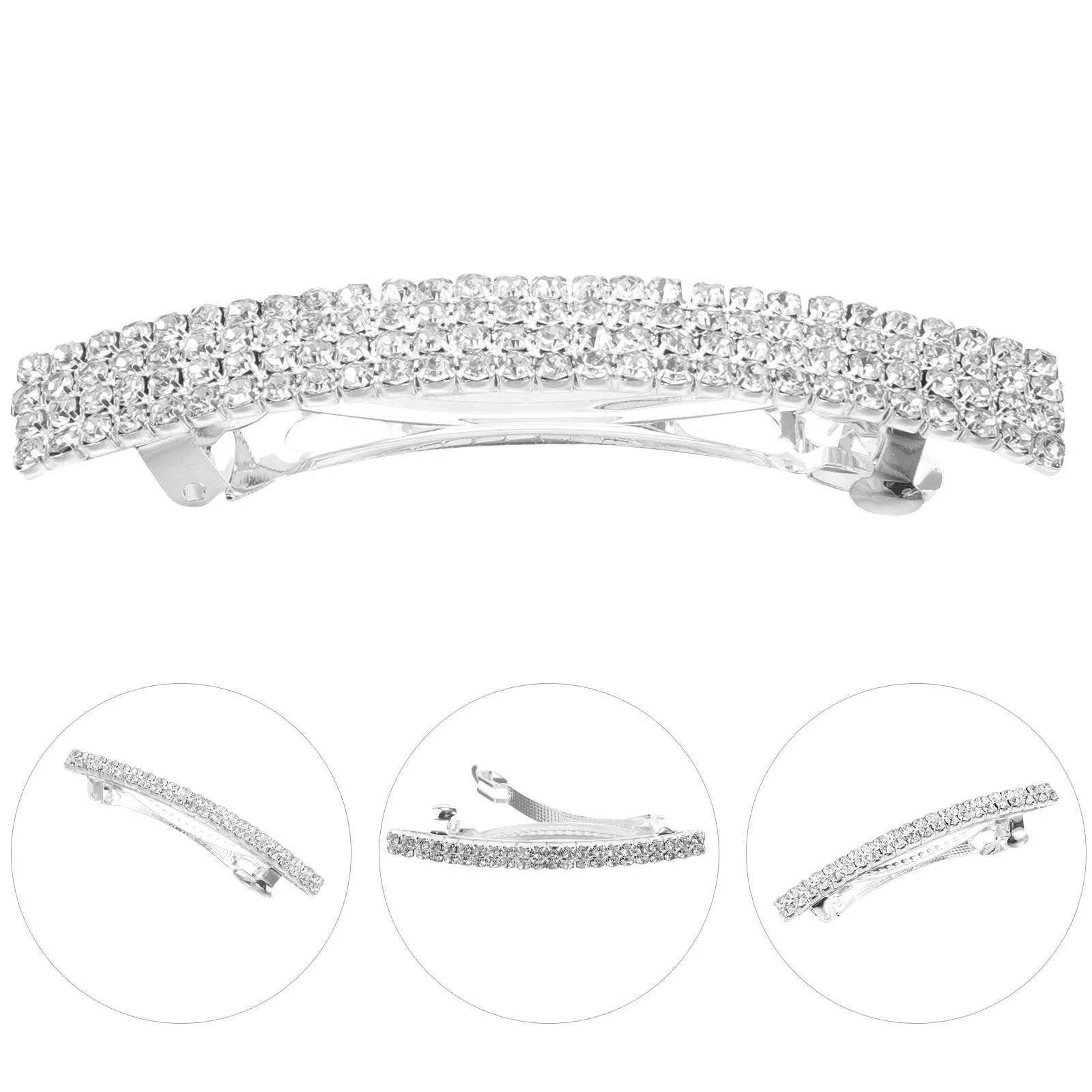 6 قطع من مشابك الشعر المصنوعة من حجر الراين للنساء، إكسسوارات الزفاف الأنيقة، مشابك شعر مرصعة بالجواهر، مشابك من حجر الراين