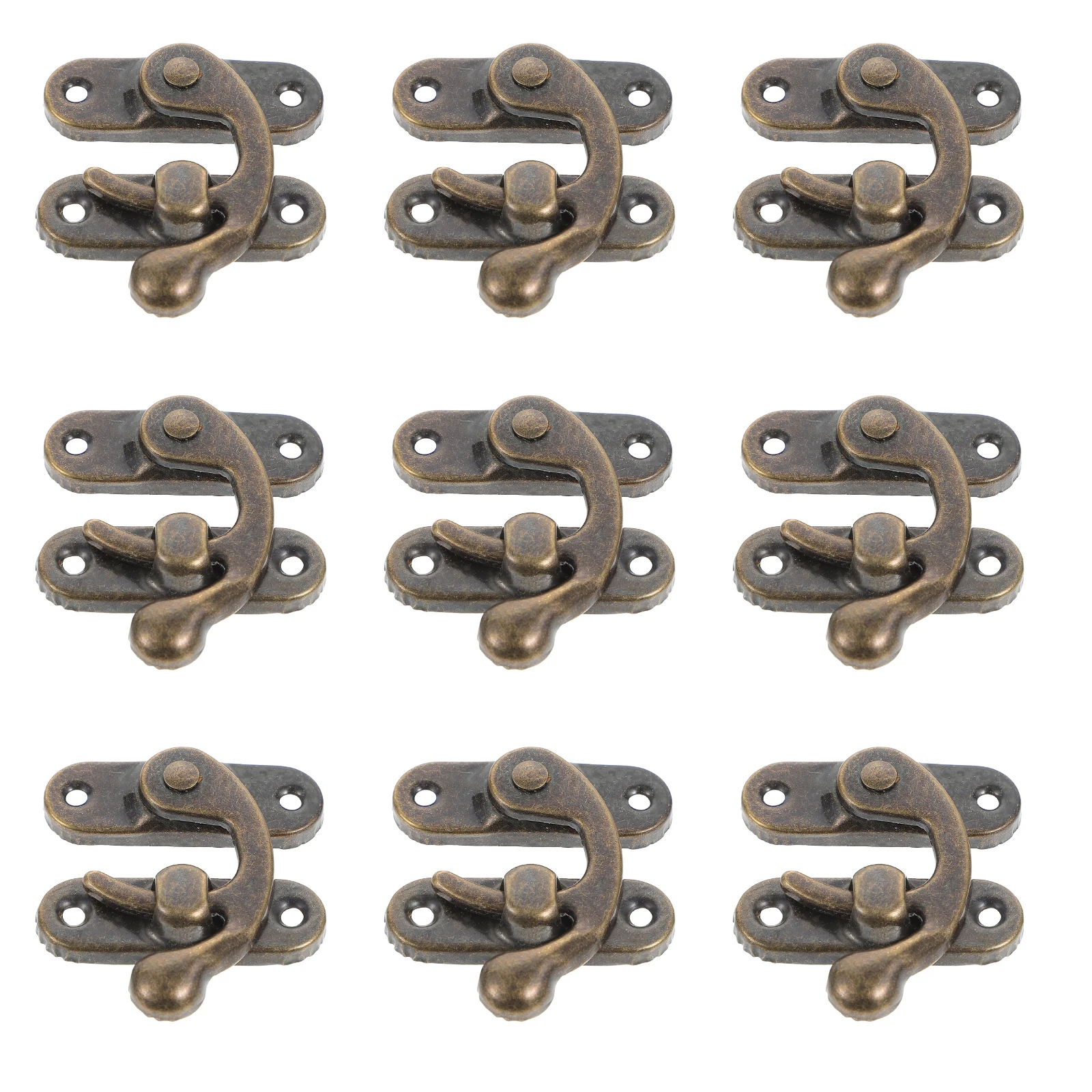 

Iron Lock Buckle Clasp Latch 50 Pairs Vintage Wooden Retro Cabinet Buckles Durable Material Easy Install Long Service