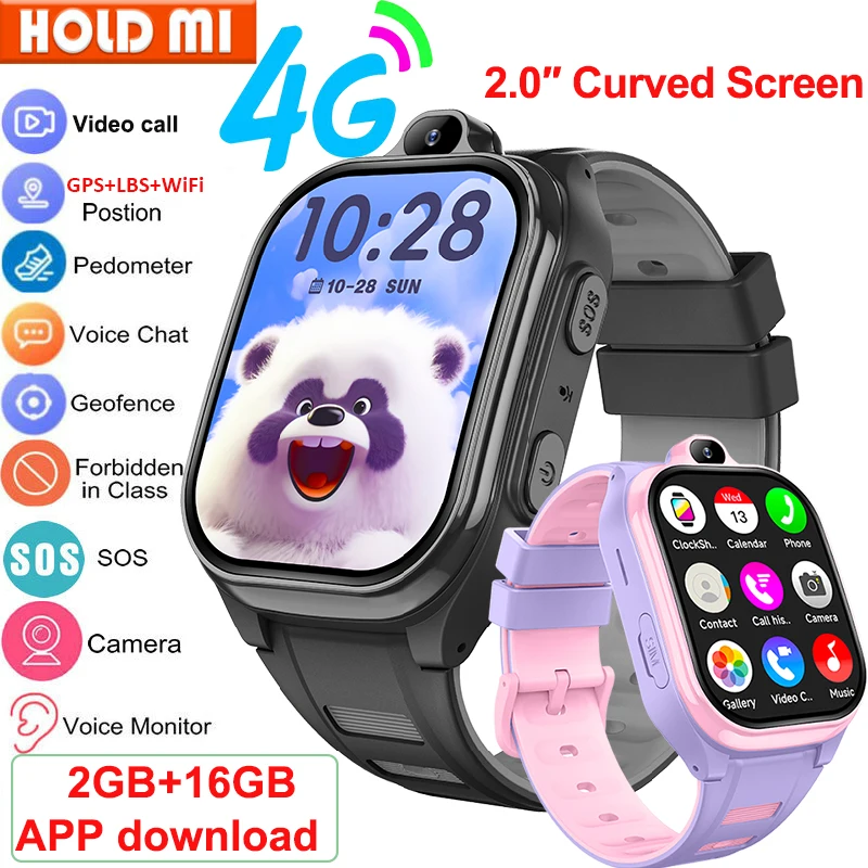 

Children Smart Watch Kids 4G GPS WIFI Video Call SOS APP Download Smartwatch Monitor Tracker Location Phone Watch Boys Girl Gift