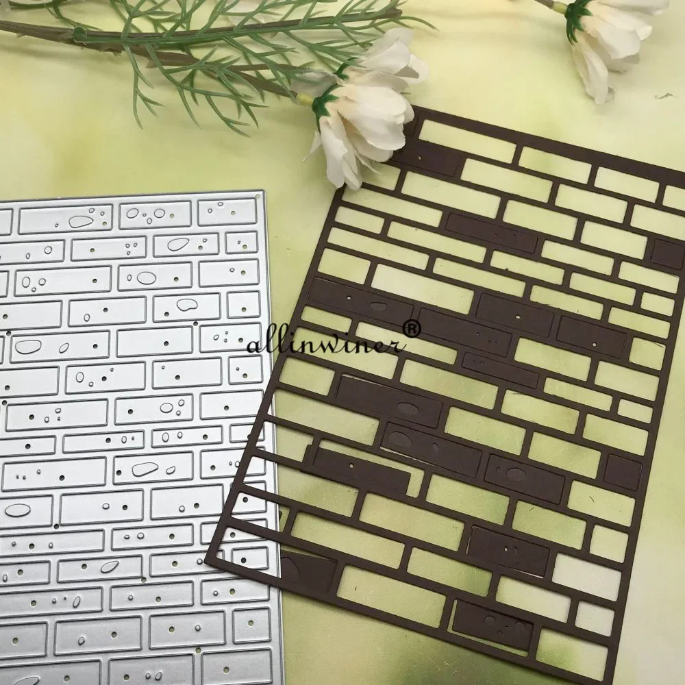 Brick wall frame Metal Cutting Dies Stencils Die Cut for DIY Scrapbooking Album Paper Card Embossing