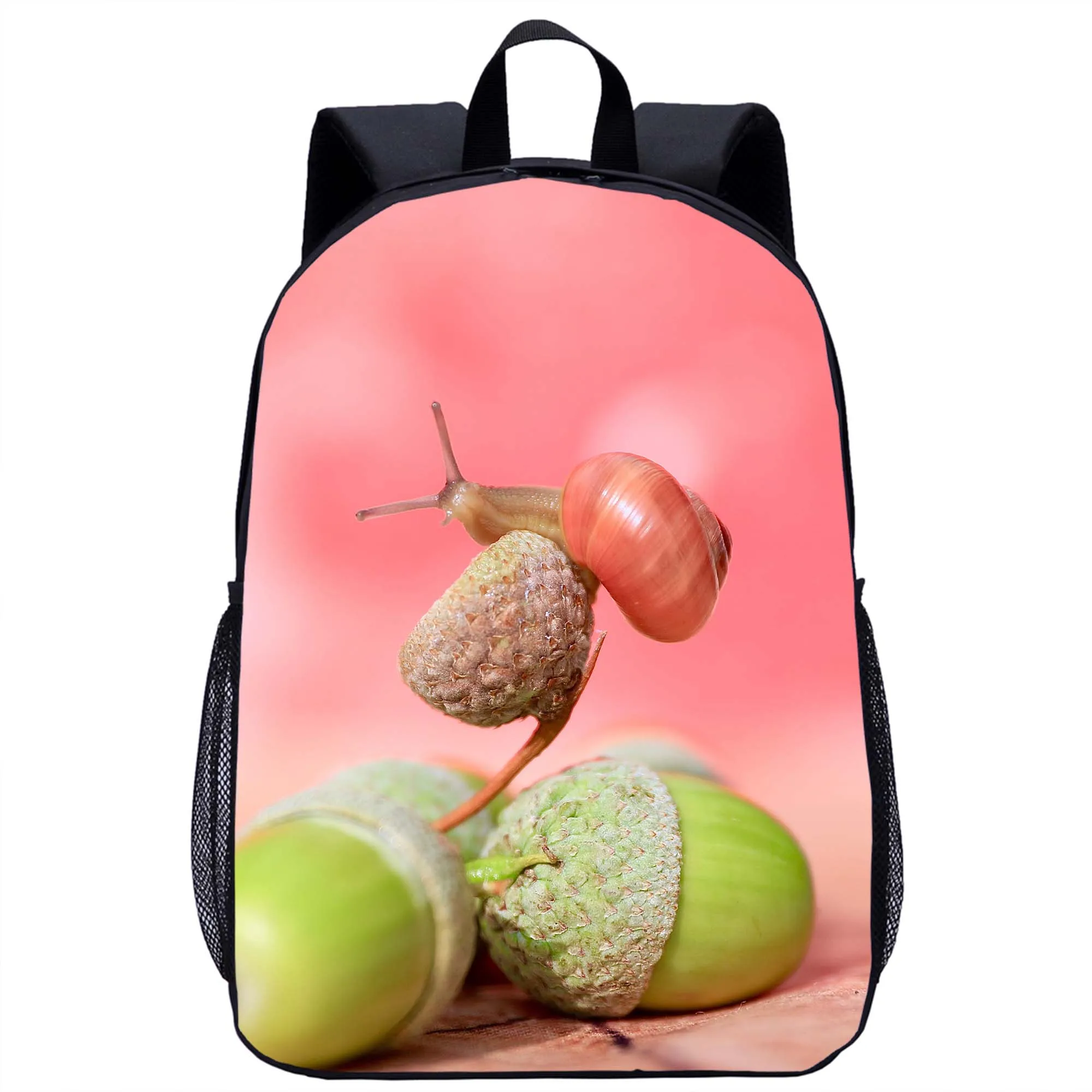 

Nature Snails Printed Backpack Children School Bag Casual Storage Backpack Girls Boys Laptop Bag Woman Men Travel Rucksack