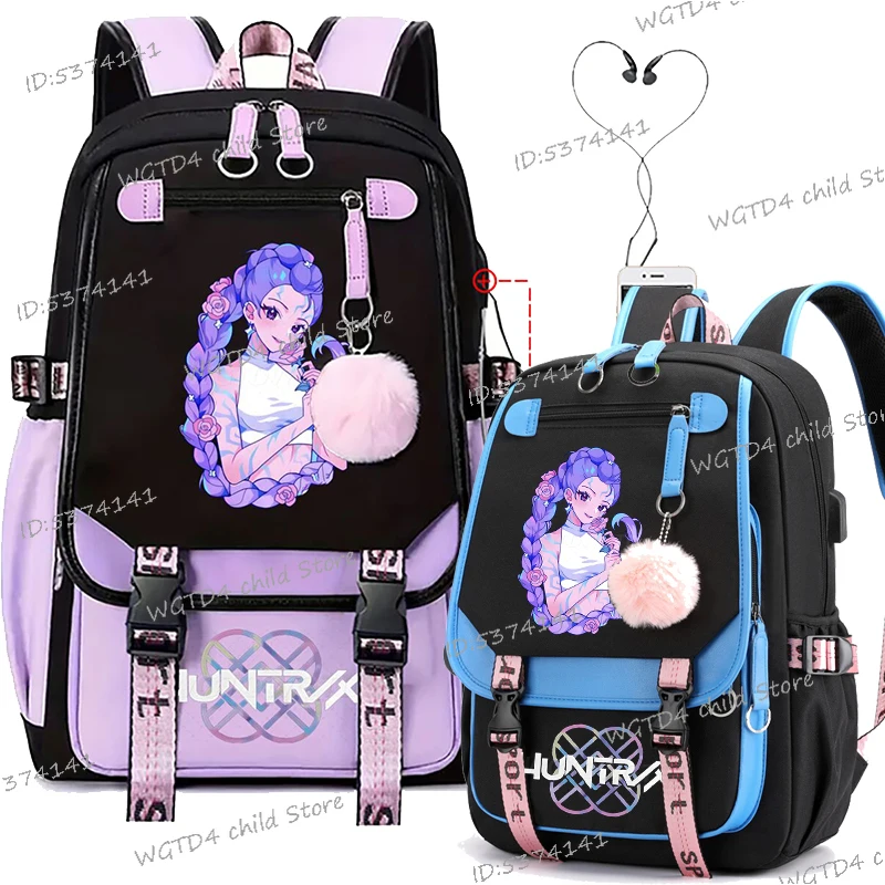 

High Quality School Backpacks for Girls 2025 Anime Kpop Demon Hunter Schoolbag Laptop Backpack Teens Student Book Bag Gifts