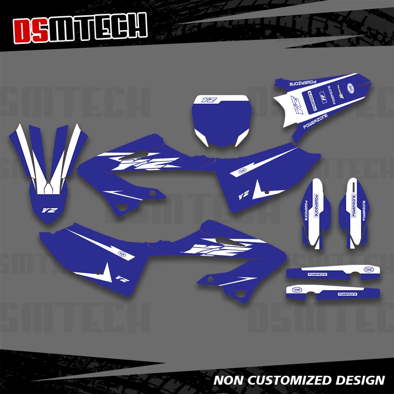 

DSMTECH для YAMAHA YZ 125 YZ125 YZ 250 YZ250 2022 2023 2024, графические наклейки, наклейки, фон для мотоцикла