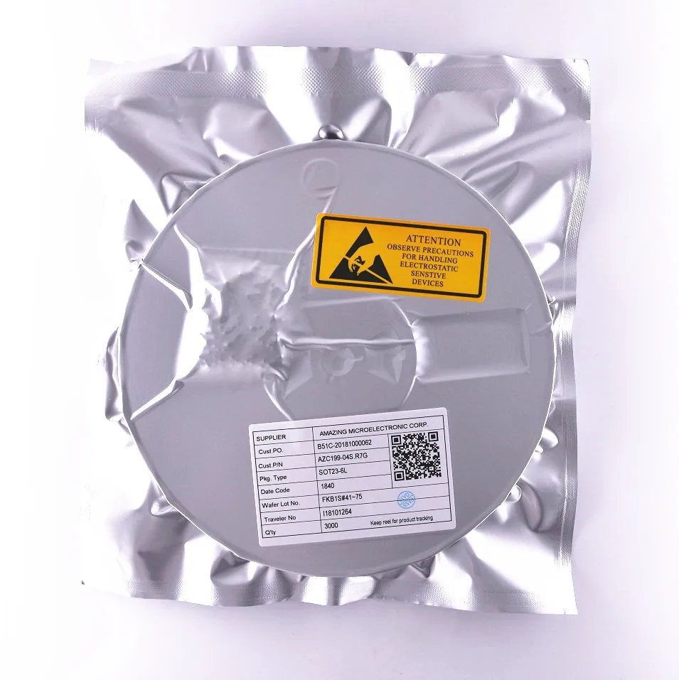 

Azc199-04s.R7G AZC199-04S для поверхностного монтажа SOT23-6 AZC199 электростатическая защита IC чип интегральная схема