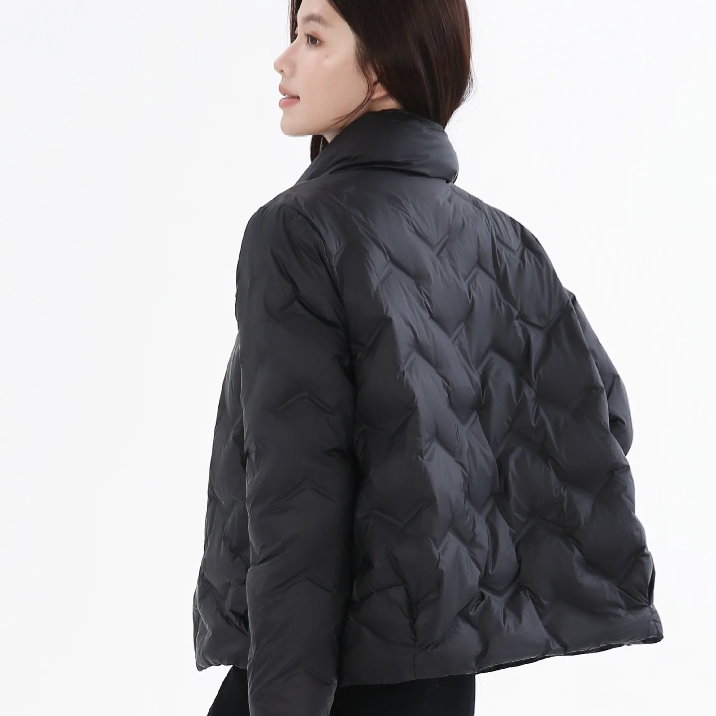 Doudoune légère décontractée à col montant pour femme, mode automne et hiver